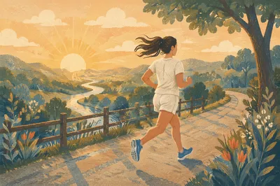 Morning Park Jog for Wellness