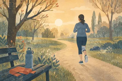 Morning Park Jogger in Gentle Recovery