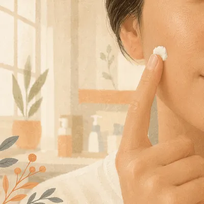 Gentle Dermatology Face Cream Application Close Up