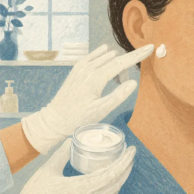Gentle Dermatology Face Cream Application