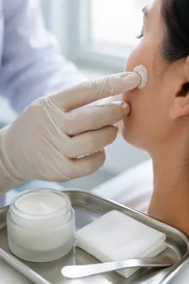 Dermatology Face Cream Treatment Close Up