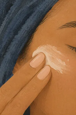 Clinical Skincare Cream Application Close Up
