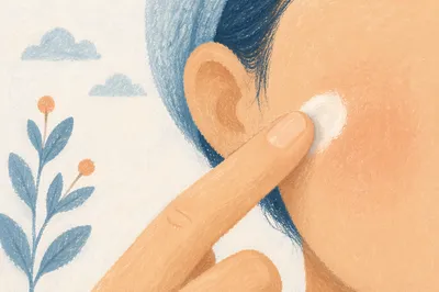 Clinical Skincare Cream Application Close Up