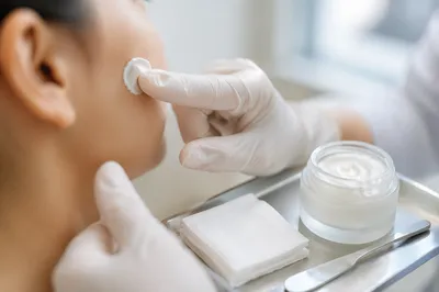 Dermatology Face Cream Treatment Close Up