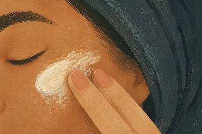 Clinical Skincare Cream Application Close Up