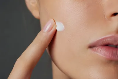 Clinical Skincare Cream Applied to Natural Skin