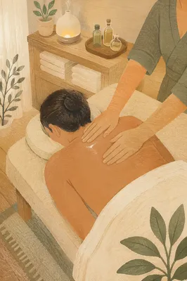 Calm Medical Spa Back Massage Scene