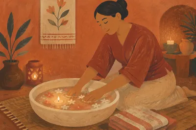 Warm Spa Massage Treatment Room