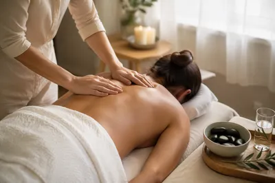 Peaceful Massage Therapy in Wellness Clinic