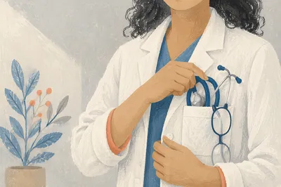 Doctor Stethoscope in White Coat Pocket