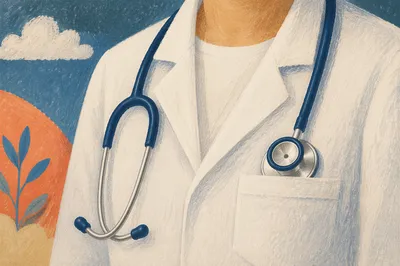 Close-Up Stethoscope on White Coat