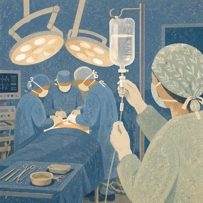 Surgical Team in Calm Operating Room