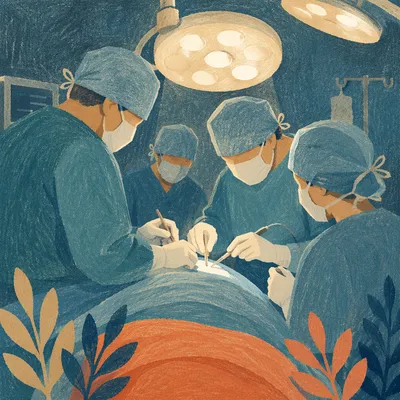 Focused Surgical Team in Operating Room