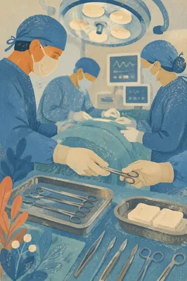 Focused Surgical Team in Operating Room