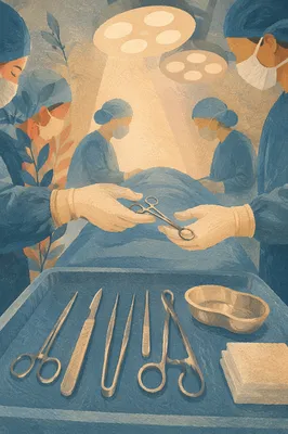 Compassionate Surgical Team in Operating Room