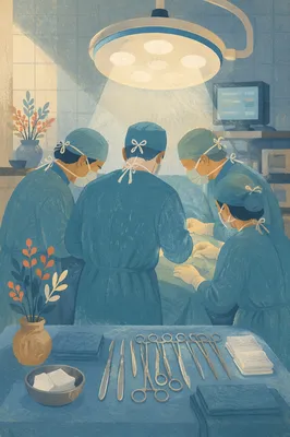 Compassionate Surgical Team in Operating Room