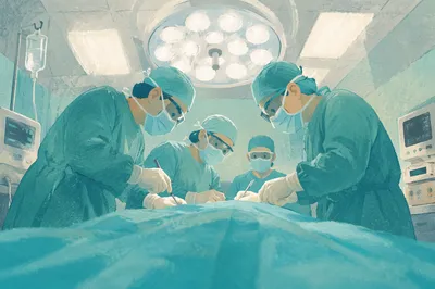 Surgical Team in Calm Operating Room