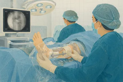 Orthopedic Surgery Team in Sterile Operating Room
