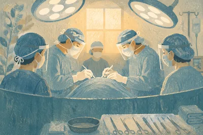Surgical Team in Hopeful Operating Room