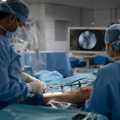 Orthopedic Surgery Team in Operating Room
