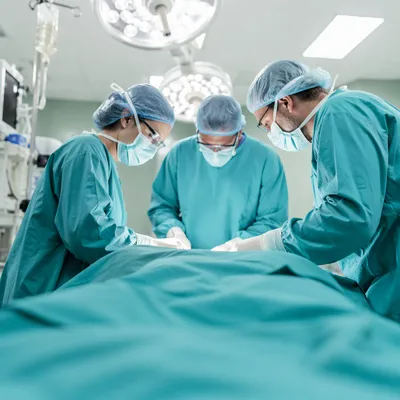 Surgical Team in Sterile Operating Room