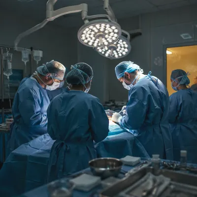Compassionate Surgical Team in Operating Room