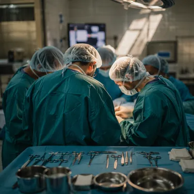 Compassionate Surgical Team in Modern Operating Room