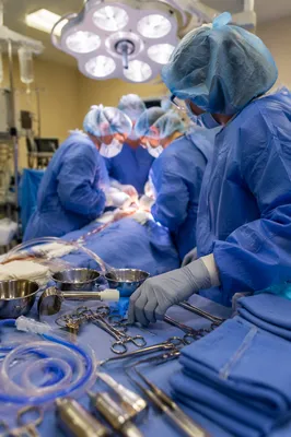Focused Surgical Team in Operating Room