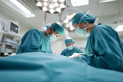 Surgical Team in Sterile Operating Room