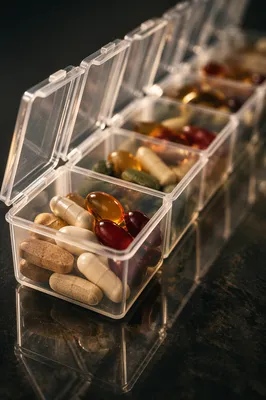 Weekly Vitamin Pill Organizer Close-Up