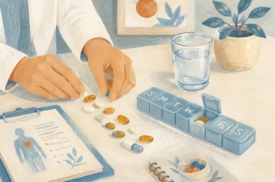 Calm Vitamin Organizer on Clinic Desk