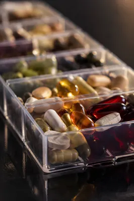Weekly Vitamin Organizer Macro Close-Up
