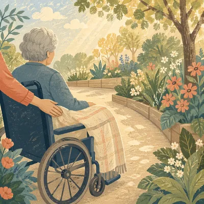 Elderly Wheelchair Care in Sunny Garden