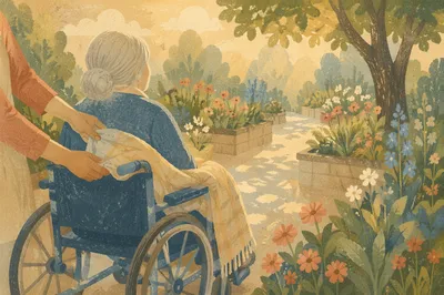Elderly Wheelchair Care in Sunny Garden