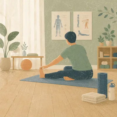 Peaceful Seated Stretch in Rehab Studio