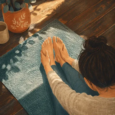Peaceful Seated Yoga Stretch at Home