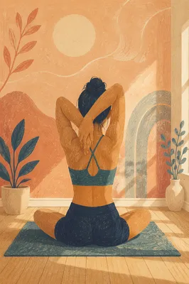 Peaceful Yoga Stretch for Wellness Therapy