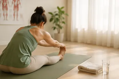 Peaceful Rehabilitation Stretch on Sage Yoga Mat