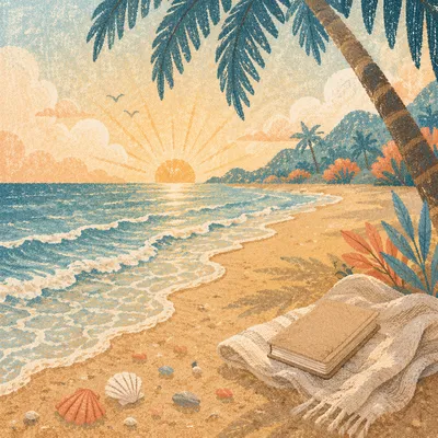 Tropical Beach Waves at Sunrise