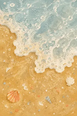 Tropical Wave on Golden Summer Sand