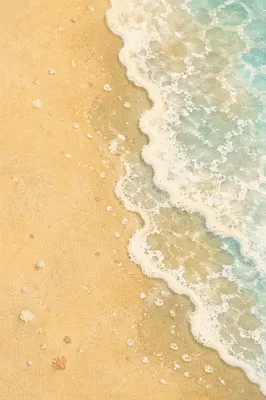 Tropical Beach Waves on Golden Sand