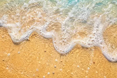 Tropical Wave Over Golden Summer Sand
