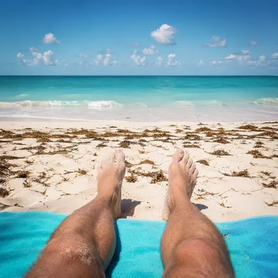 Relaxed Tropical Beach Vacation View