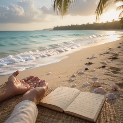Peaceful Tropical Beach Morning Gratitude