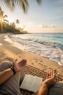 Peaceful Tropical Beach Morning Gratitude