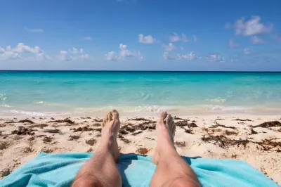 Relaxed Tropical Beach with Turquoise Waves