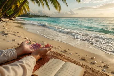Peaceful Tropical Beach Morning Gratitude