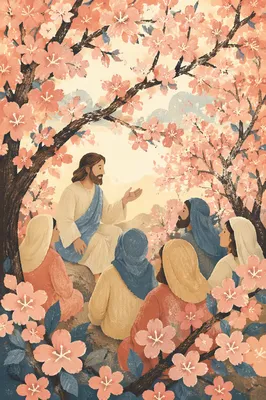 Cherry Blossom Canopy in Soft Spring Light