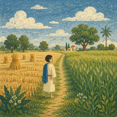 Peaceful Green Field Under Open Sky