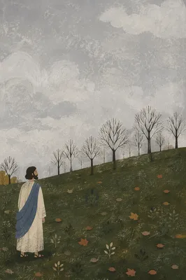 Quiet Green Field Under Overcast Sky